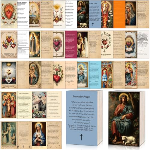 Gaillty 220 Pcs Catholic Prayer Card Assorted Holy Christian Christmas