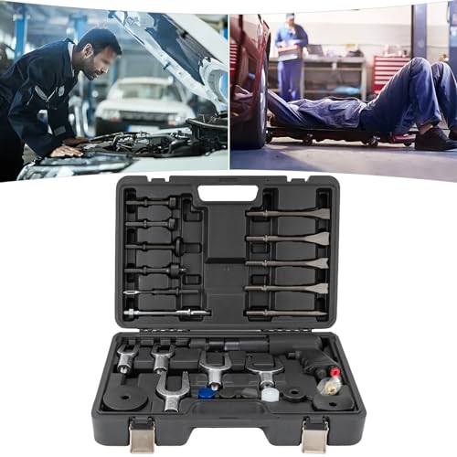Air Hammer Kit Powerful Pneumatic Hammer Set 2100BPM Multifunctionl Air Hammer Piece Chisel Set with Carrying Case Iron Sleeve Removal Tool