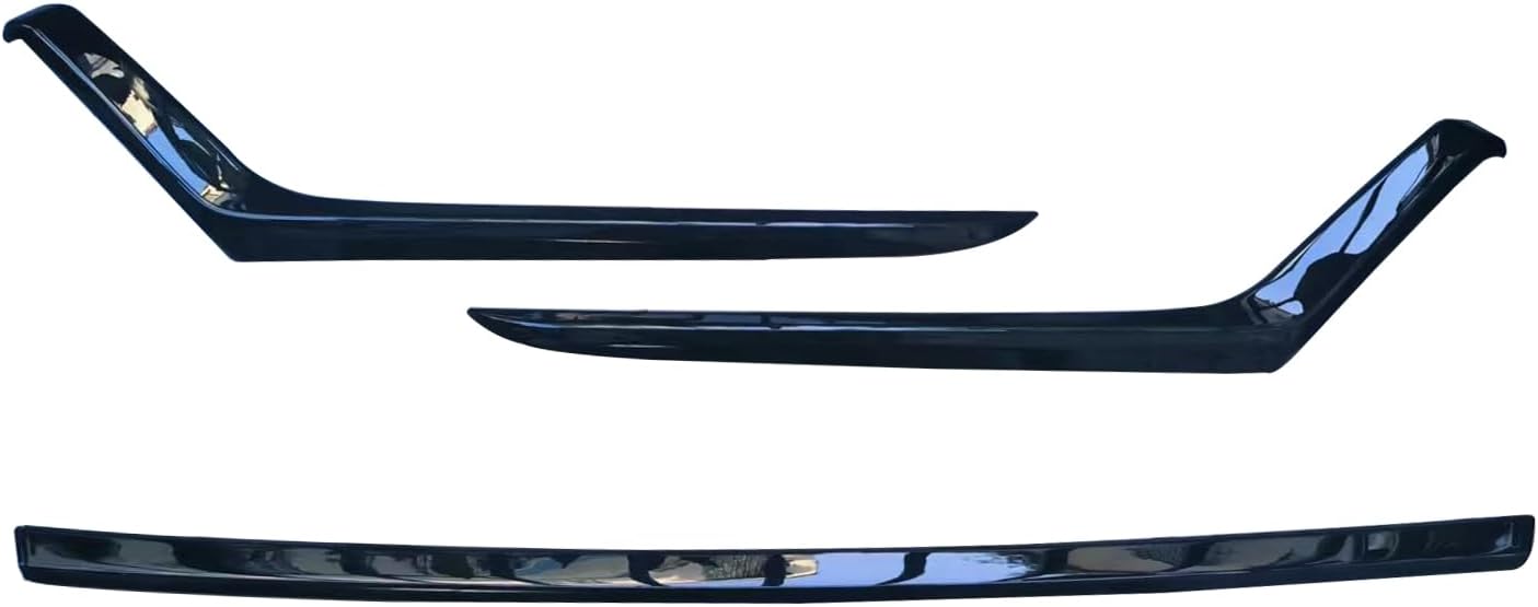MXtrim for Toyota Grand Highlander 2024 2025 Glossy Black Exterior Front Engine Hood Molding Strip Cover Trim ABS Car Accessories 3pcs