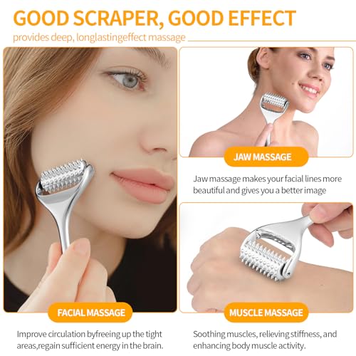 Massage-Roller-Deep-Tissue-Massage-Tool-for-FaceHandNeck-and-Thighs-Acupuncture-Roller-Muscle-Pain-Relief-Face-Roller-Skin-Care-Face-Massager-Tightens-Tones-Skin-Appearance