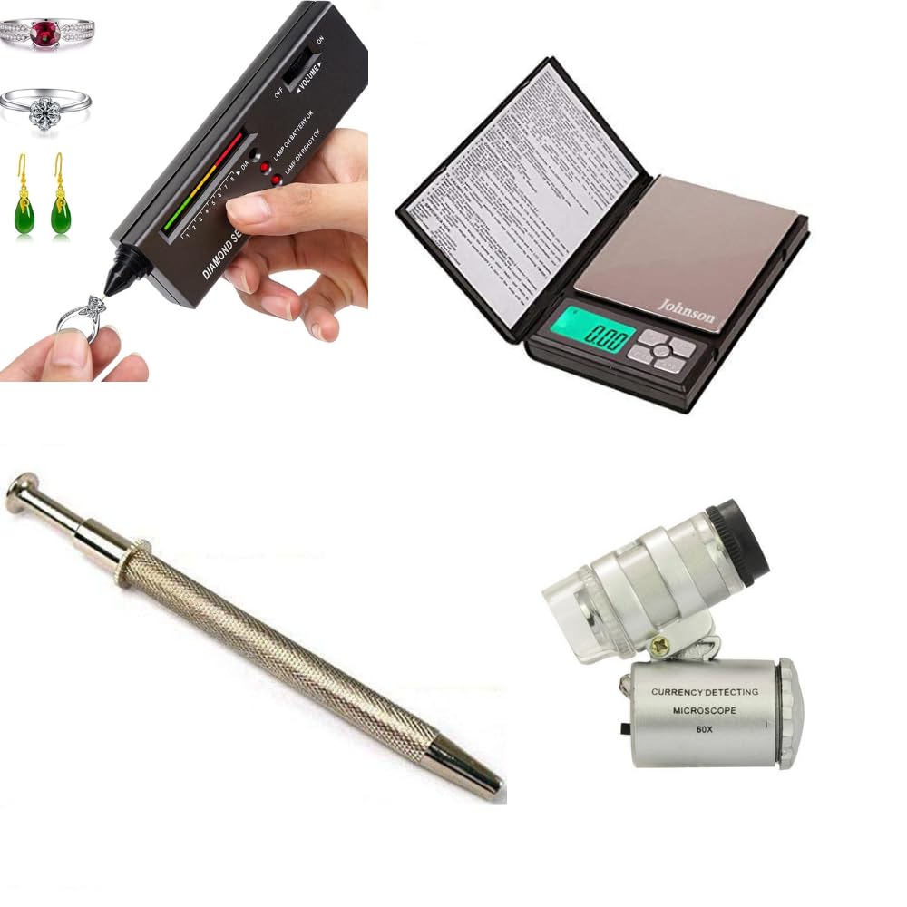 Morris Diamond Tester Machine, Notebook Jewellery Scale Weight Scale Digital Weight Machine for Gold Capacity 600 Gram, Diamond Holder Picker Grabber Prestige Tools 4 Pong, 60X Mini LED Magnifying (B0DDHM2L5F) Amazon Price History, Amazon Price Tracker