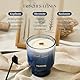 M&SENSE 470g Große Duftkerze Frische Leinen mit Knisterndem Holzdocht - 95 Stunden Lang Brennende Sojawachs Duftkerzen im Glas, Luxusgeschenke für Frauen, Ungiftige Aromatherapiekerze