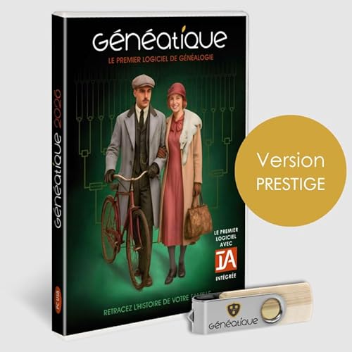 Coffret Généatique 2026 Prestige, Logiciel pour votre généalogie (Prestige, PC)