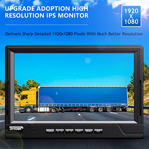 Dvknm Ultimate 9" Ahd Ips Monitor 1080P Hd Dvr Recording Dual Split Backup Camera Complete Kit For Car Truck Rv Ip69 Waterproof Camera Sharp Rear View Split Image Included Sd Card Easy Diy Install #TOP1