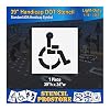 Parking Lot Stencils - 39 in - Handicap - ADA Stencil 1-Part - 39" x 34" x 4" Stroke x 1/16" 63 mil - Light-Duty