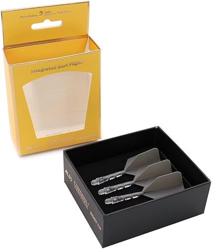 Vista 36 de CUESOUL ROST T19 - Eje de dardos integrado y vuelos con forma de ala grande, color gris, 1.102 in, dice adiós a la caída del vuelo de dardos con eje