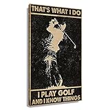 JEYUAN Toile Peinture 30 * 50cm Senza Cornice Vintage Golfer Citazione Questo è...
