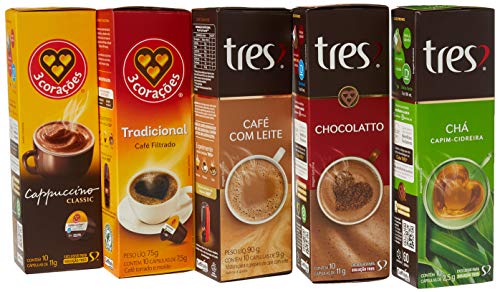 Kit Cápsulas Três Corações 50 Cápsulas