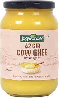 Jagwonder A2 Gir Pure Cow Ghee | Ghee 500ML | Pure Cow Ghee 500ML Fresh | Bilona Method | Cultured | Treated with Tulsi Ba... Price In India