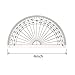 Math Protractors Plastic Protractor 180 Degrees, Clear, (4 inch + 6inch)