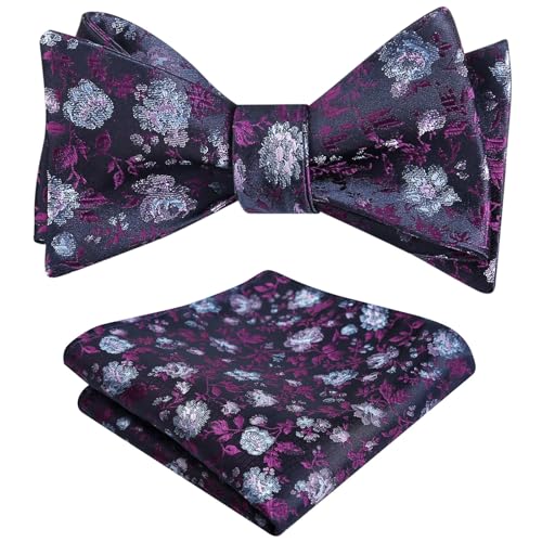 Image of Alizeal Mens 2pcs Floral Pattern Bow Tie Set