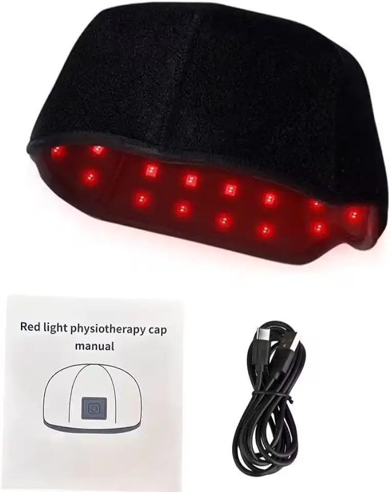 Boné Laser LED para Crescimento Capilar Capacete Terapia Infravermelho Anti Queda e Calvície