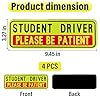 BFXM 4 PCS Student Driver Magnet for Car, New Driver Magnet for Car, Please Be Patient Funny Magnetic Student Driver,Reusable Movable Reflective Safety Warning Bumper Magnets #1