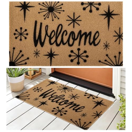 Tinideya Boho Door Mat 17' x 30' Mid Century Modern Door Matts...