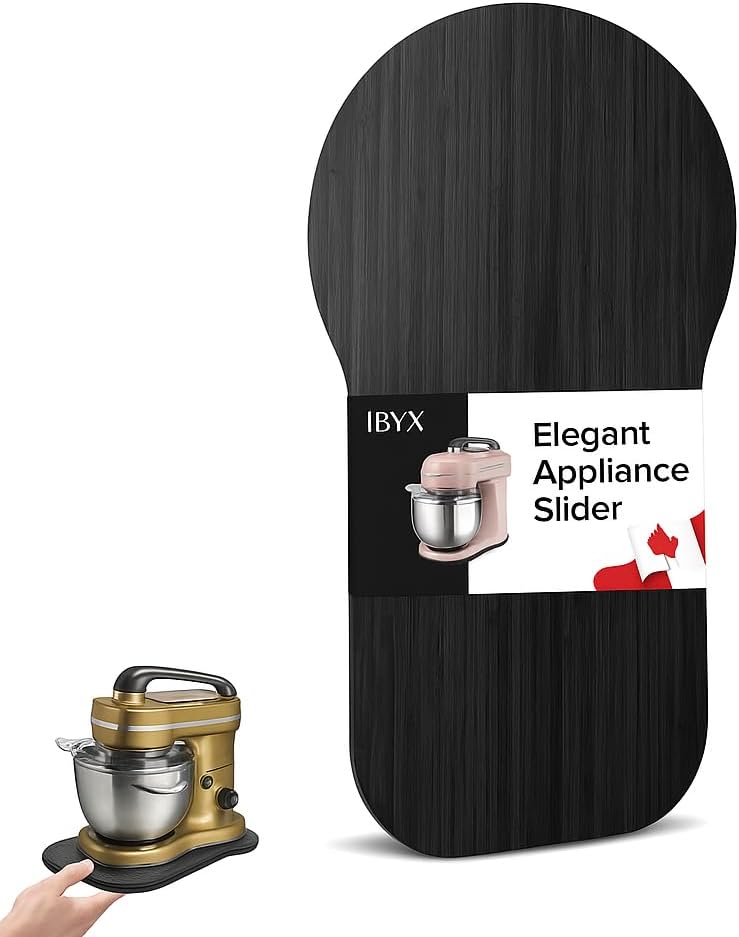 Ibyx Elegant Sliding Tray for Your Coffee Maker & Heavy Kitchen Appliances - Sturdy, Slides Easily from Under The Cabinet (Brown, 12”W x 16”D)