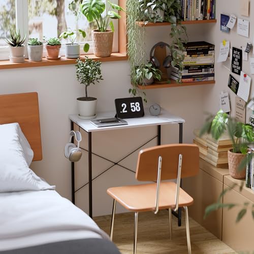 Image of Pamray 23 Inch Computer Desk for Small Spaces, Home Office Work Desk with Headphone Hook, Small Office Desk Study Writing Table