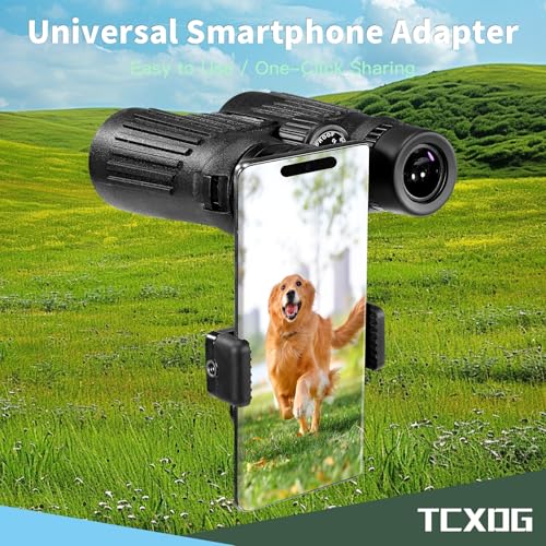 Binóculos HD 10 x 42 com adaptador de telefone e monóculos de canto 8 x 20 - binóculos de visão gran