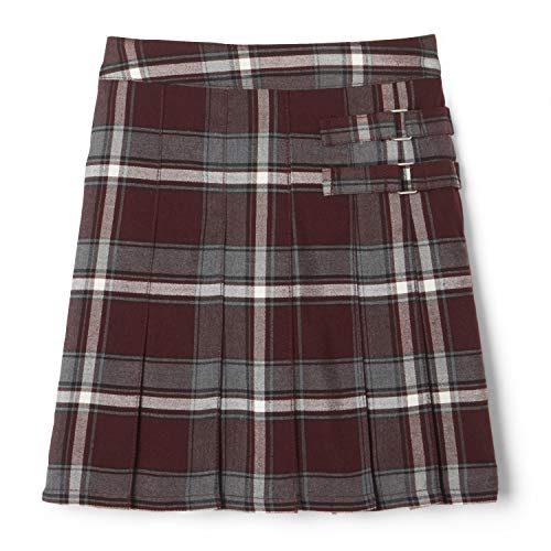 Image of French Toast Girls' Plaid Adjustable Waist Pleated-Front Two-tab Scooter