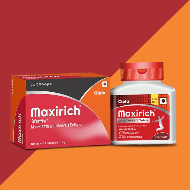 Maxirich Multivitamin Capsule for Daily Health Multivitamin Cipla