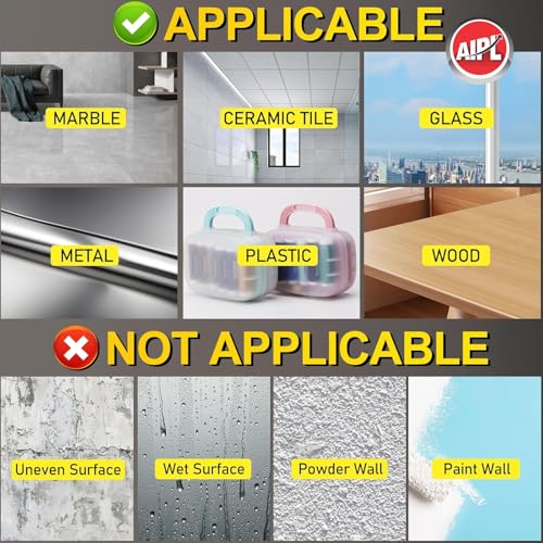 Image of AIPL Nano Grip Tape Double Sided Tape Heavy Duty, Clear Mounting Tape Picture Hanging Adhesive Strips, Wall Tape for Poster, Rug, Picture Hanging, Office&Outdoor -1 MM X 19 MM X 2 MTR