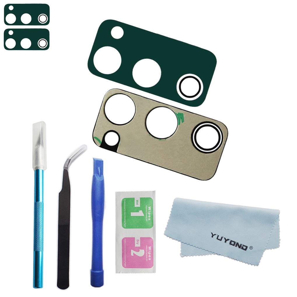 YUYOND 2pcs OEM Original Rear Camera Glass Lens Replacement for Samsung Galaxy S20 FE 6.5 Inch (All Carriers) Adhesive Preinstalled with Tools Kit (