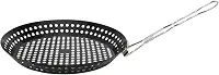 Mimo Style Panela Grill Para Churrasqueira 54cm, Feita Inteiramente de Aço Inoxidável na Cor Preta. Perfeito Para Separar Carnes, Vegetais ou Legumes do Restante dos Alimentos na Grelha