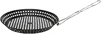 Mimo Style Panela Grill Para Churrasqueira 54cm, Feita Inteiramente de Aço Inoxidável na Cor Preta. Perfeito Para Separar Carnes, Vegetais ou Legumes do Restante dos Alimentos na Grelha