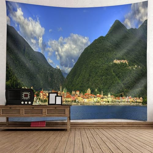 Petite tapisserie 150x130CM pour masquer un mur blanc sans peinture ni perçage difficile