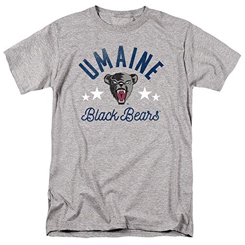 University of Maine Official Black Bears Unisex Adult T-Shirt, Athletic Heather, X-Large