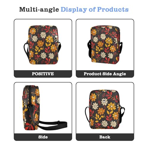 KLL Fashion Winter Daisy Marigold messenger bag for men Vegan Leather Crossbody Bags For Women Travel Handbag For Travel4