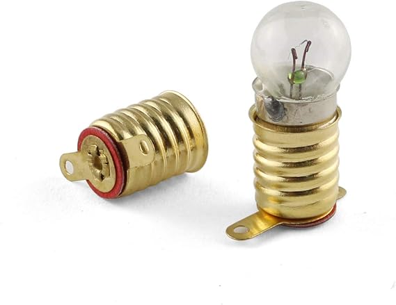 E-outstanding Electrical Circuit Experiment Tools Physics Science Lab Basic Circuit Learning Starter Kit Electricity Experiment Set 10 3.8V Bulb, 1 Battery Box, 1 Switch Button, 2 Wires, 2 Lamps