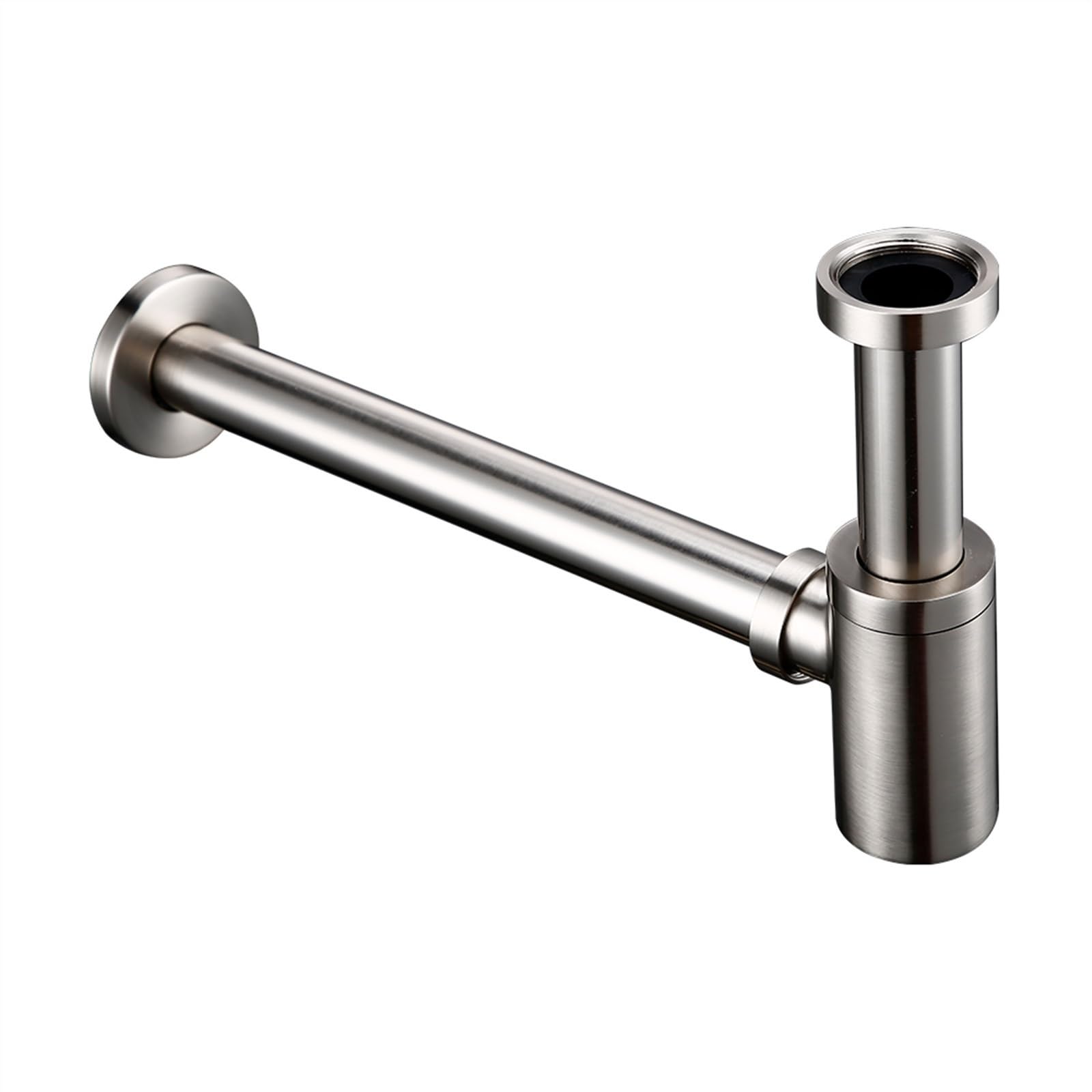 Sifón Para Lavabo Y Lavabo Sifón Lavabo Botella Plomería P-Trampa Latón dorado cepillado Euro Lavado Tubería Residuos Baño Lavabo Trampa. P-Trap (Color : Stainless Siphon)