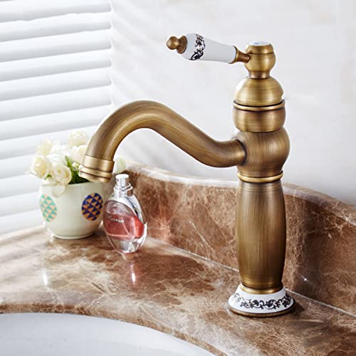 Robinet de lavabo en laiton pivotant 360 anti éclaboussures