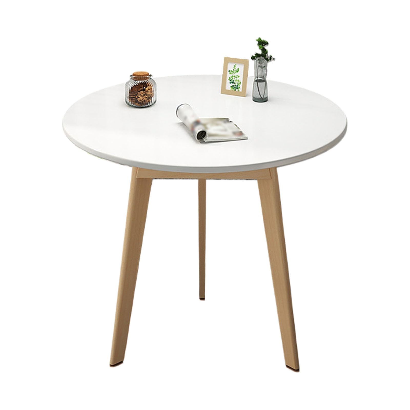 Table basse ronde anti-rayure avec pieds silencieux pour sol fragile