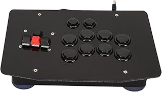 Arcade Stick, Street Fighter Arcade Game Fighting Joystick with USB 2.0 Port, Full Button Fighting Joystick Controller Hitbox Style Arcade Fighting Joystick Game Controller for PC