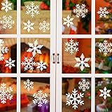 ★ Perfecta decoración para la Navidad: Copos de Nieve Ideal para decoraciones de ventana de Navidad. Copos de nieve de Dimensione: 10.8 x 10.8 cm, 7.7 x 7.7 cm, 5.3 x 5.3 cm.