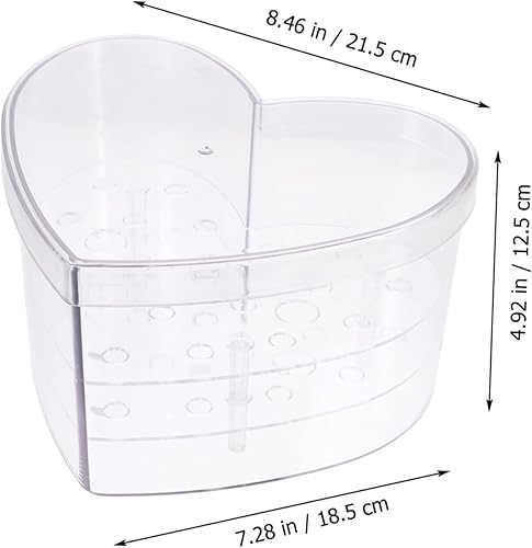 Miniatura 5 de Cabilock Caja de flores en forma de corazón Florero de acrílico florero de mesa Centro de mesa Maceta de acrílico transparente vitrina de acrílico