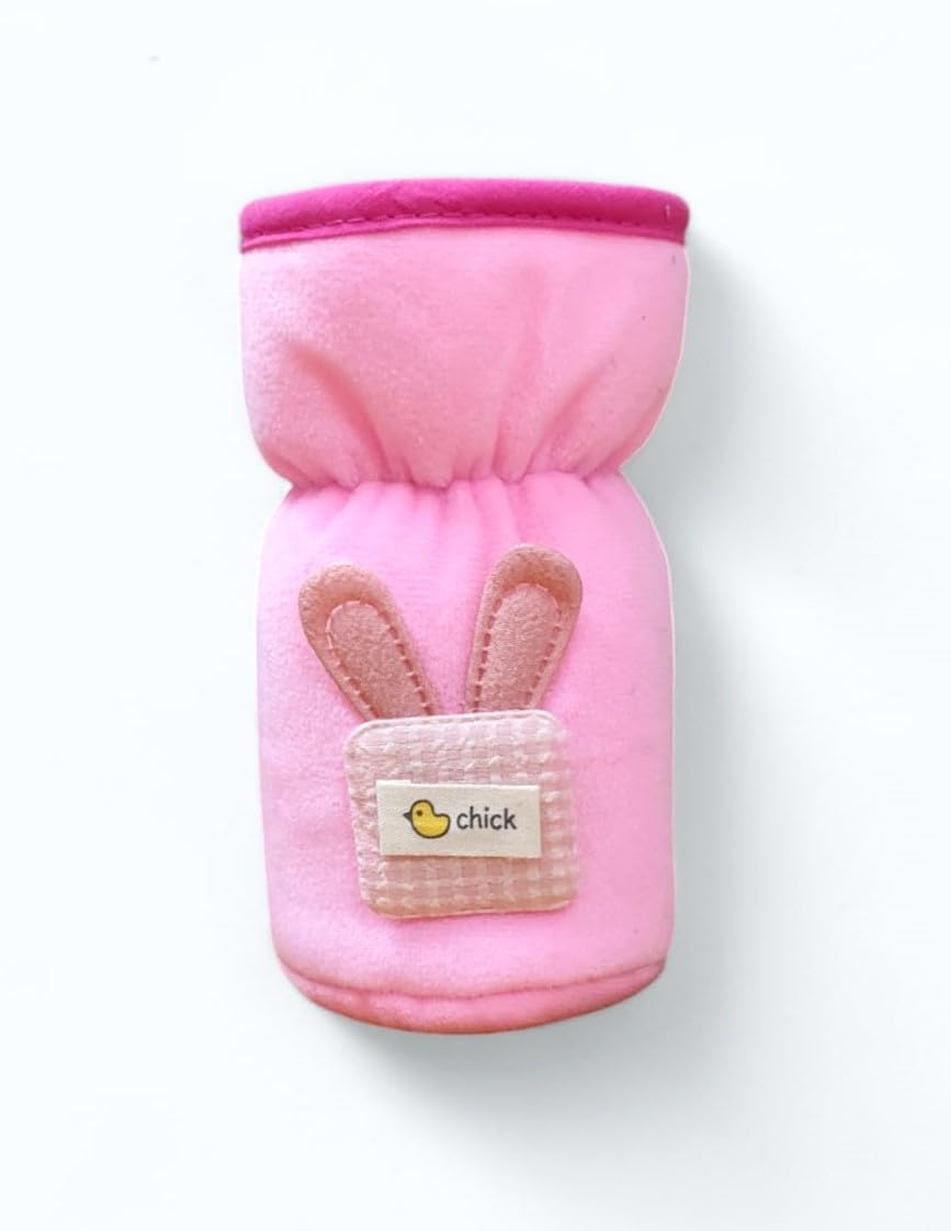 OLY BABY Baby Sharing Bottle Cover 120ml/4oz with Soft Plush Fabric 100% Cotton (Pack of 2) 2
