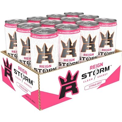 REIGN Storm, Citrus Zest, Fitness & Wellness Energy Drink, 12 Fl Oz | Pack of 12