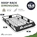 ARKSEN 54 x 34 x 6 Inch Universal Roof Rack with Extension, 600D Waterproof Bag, 2 Ratchet Straps&Net, 150 LBS Capacity Heavy Duty Rooftop Cargo Basket for SUV, Truck, RV, Pickup