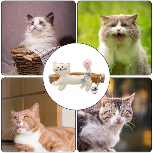 Collier de cloche de chat en peluche réglable pour chatons et petits chiots - 5