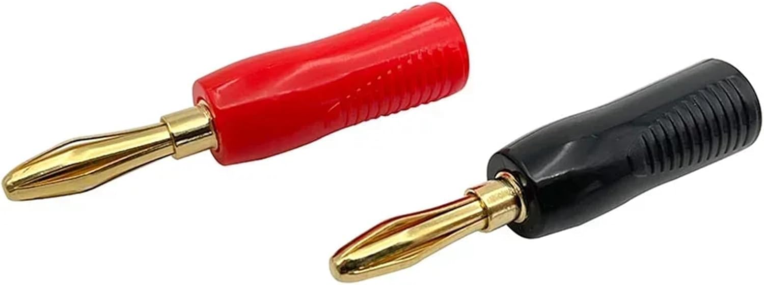 10/40/200PCS 4mm Speaker Banana Horn Speakers Banana Connector for Audio Video Speaker Cable Gold Plated Adapter(40Pcs (20Pairs))