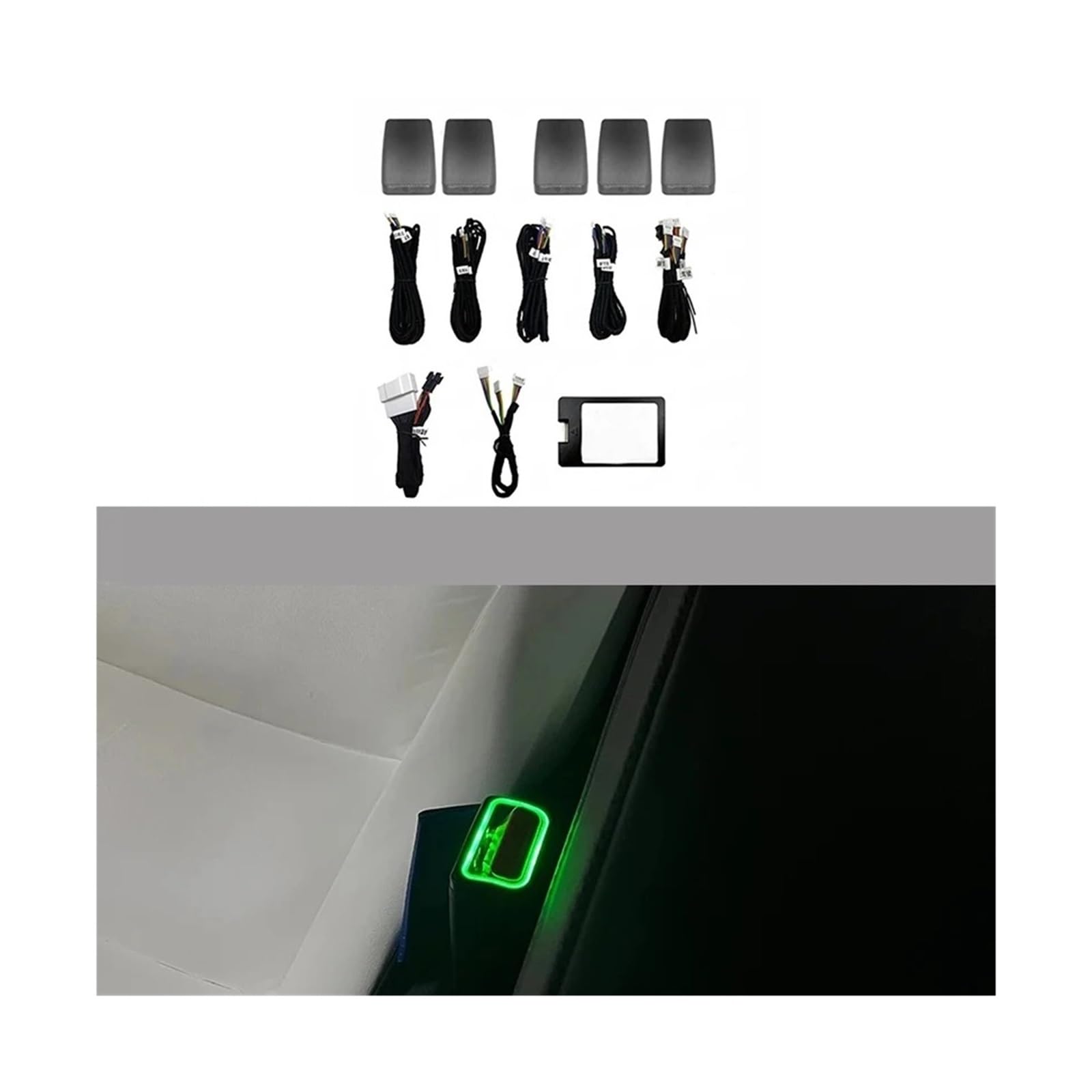 Luminous Seat Belt Buckle Atmosphere Lamp Compatible with Tesla Model 3 Luminous Seat Belt Buckle Interior Parts