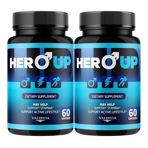 Valdivia (2 Pack) Hero Up Capsules - Official HeroUp Supplement - Energy Support All Natural Vitamins for Overall Health & Wellness 120 Capsules for 2 Months