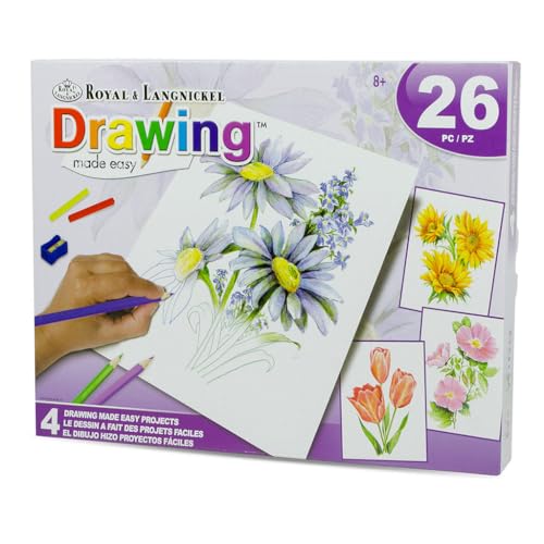 Royal and Langnickel Drawing Made Easy 4 Flower Projects Set