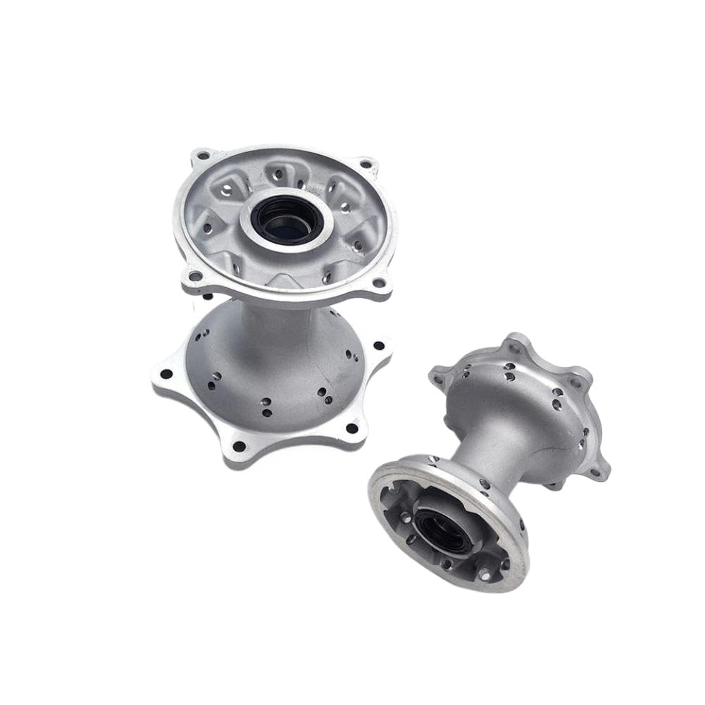 Radnabensatz aus Aluminium vorne und hinten für CRF250R CRF250X CRF450R CRF450X – 36 mm Speichenlöcher vorne, 32 mm Speichenlöcher hinten, kugelgestrahlte Oberfläche(Front)