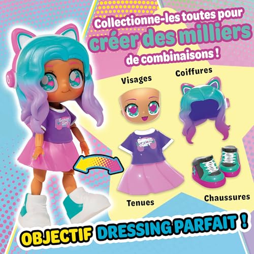 Bandai Animakii Lollipop et Bubblegum Coffret Poupée Personnalisable 1 Poupée 4 Visages 2 Coiffures 2 Tenues 2 Paires de Chaussures Jouet Créatif et + HEA26351 - vue 5