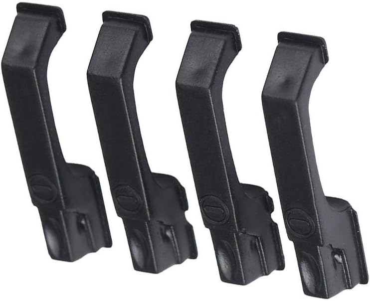 Dilwe 4Pcs RC Car Door Handles, Plastic Simulation Door Handles with Screws for -4 D90 Axial SCX10 1/10 RC Crawler Car(Black) Car Model Accessory