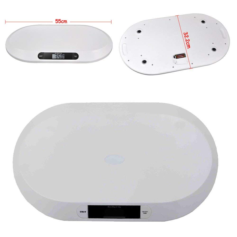 Bilancia per Neonati Ad Alta Precisione con Display LCD, Bilancia Intelligente per Bambini, Misurazione Accurata del Peso del Neonato Fino A 20 Kg/44 Libbre, Indispensabile per I Neo Genitori.