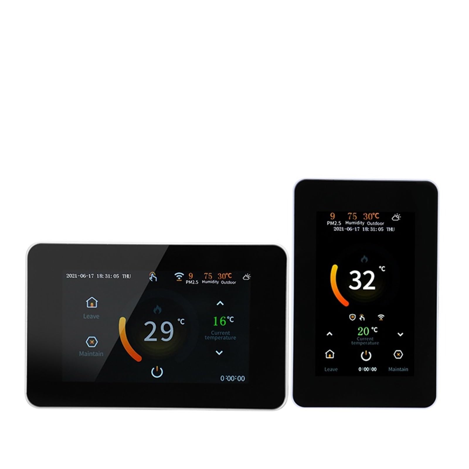 Inteligentny termostat, Intelintny termostat Tuya Elektryczne ogrzewanie podłogowe, regulator temperatury podgrzewania wody, czujnik CO2 i wilgotności(Electric Heating A)